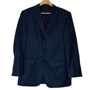 Donald J. Trump Navy Blue Blazer Mens Wool Silk Blend 40R Mens President of US